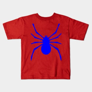 Radioactive Spider Blue Logo Kids T-Shirt